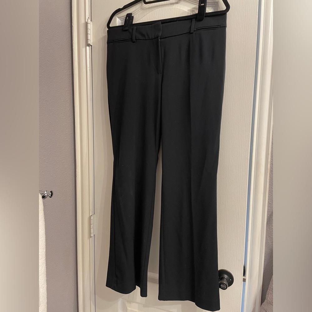 Black Loft Curvy Dress Trouser Size 10P Pre-Owned